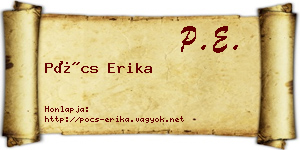 Pócs Erika névjegykártya